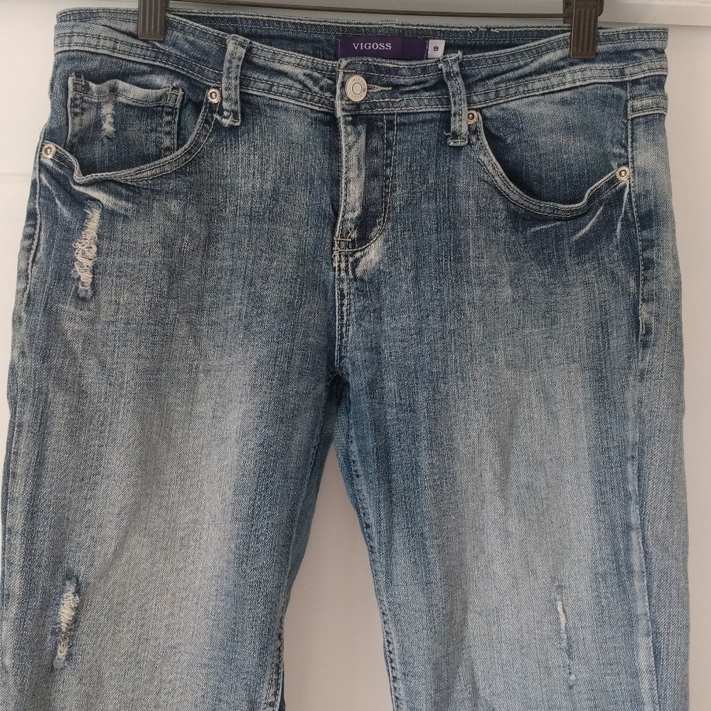 Vigoss Distressed Denim Capris